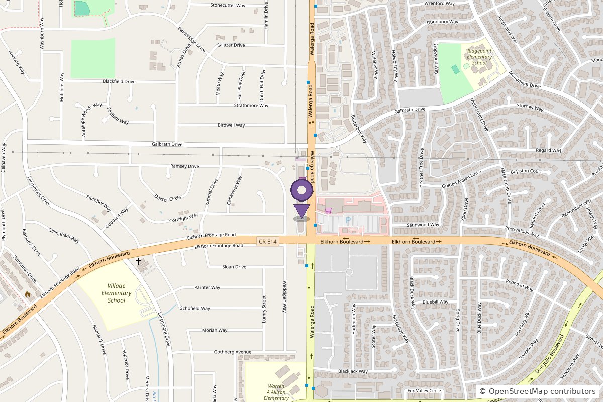 Map showing the studio location
